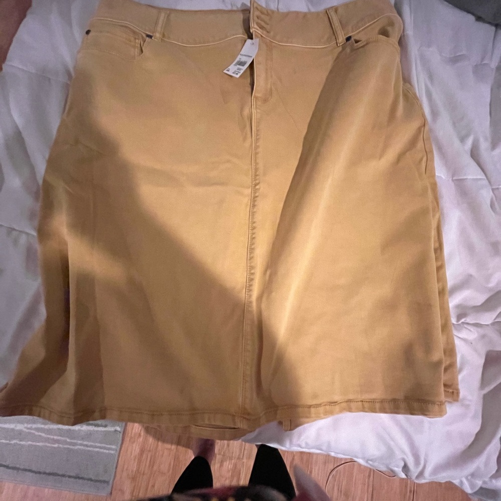 Denim Elegant mustard Pencil Skirt